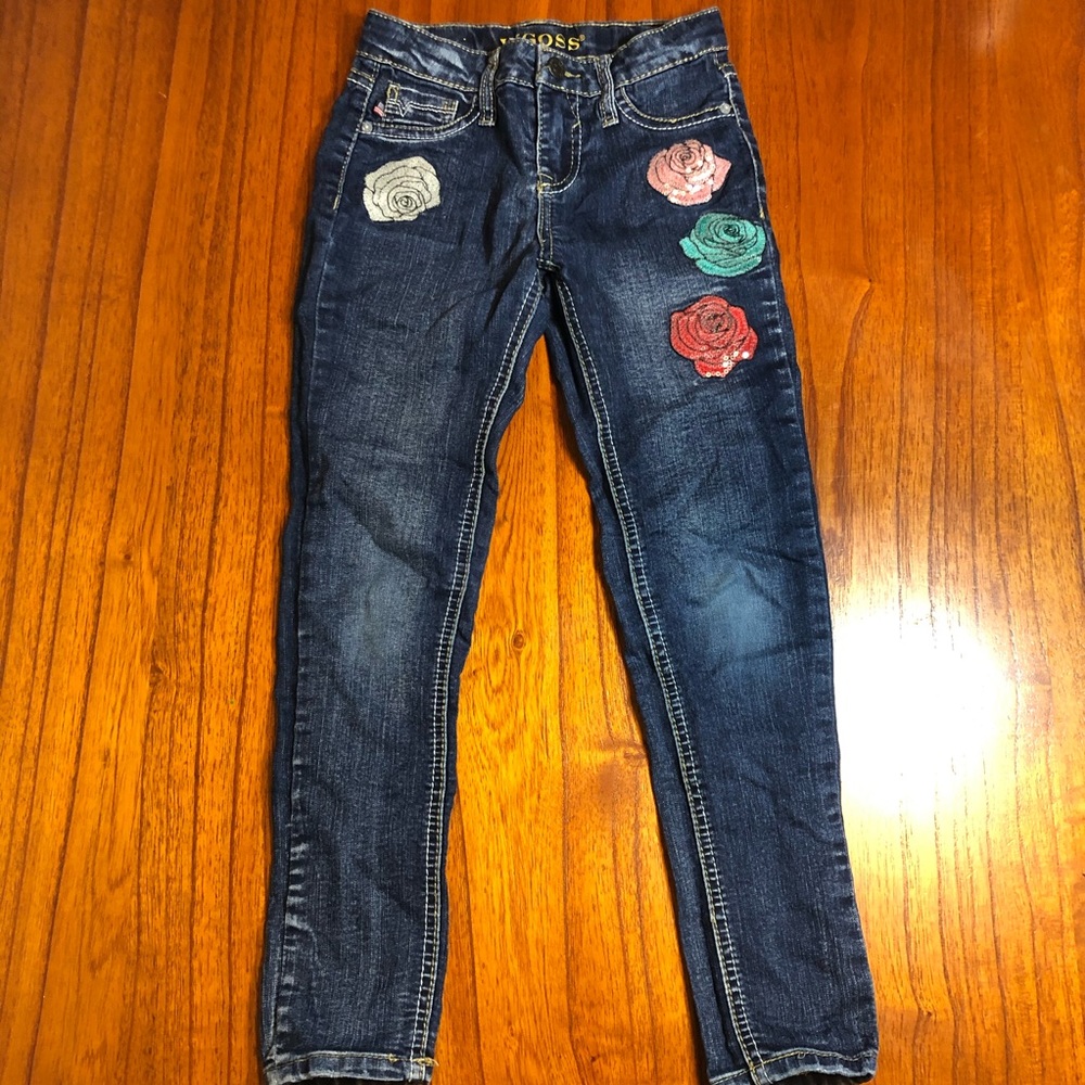 Vigoss skinny jeans with roses